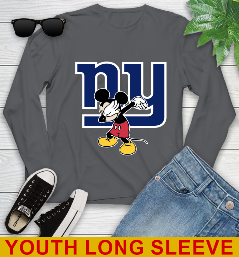 New York Giants NFL Football Dabbing Mickey Disney Sports Youth Long Sleeve 9