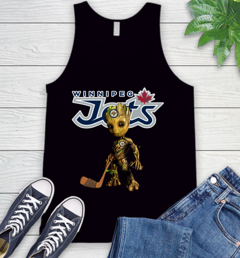 Winnipeg Jets NHL Hockey Groot Marvel Guardians Of The Galaxy Tank Top 2