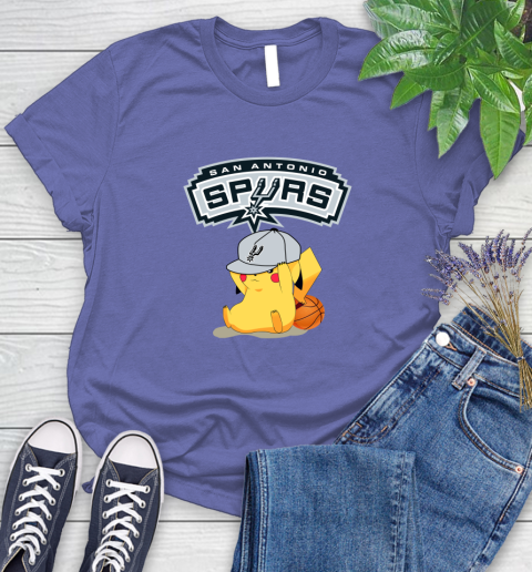 NBA Pikachu Basketball Sports San Antonio Spurs Women's T-Shirt 11
