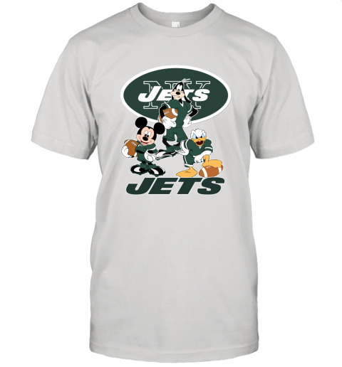 Mickey Donald Goofy The Three New York Jets Football Unisex Jersey Tee