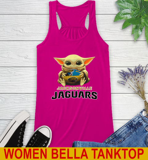 NFL Football Jacksonville Jaguars Baby Yoda Star Wars Shirt Racerback Tank 8