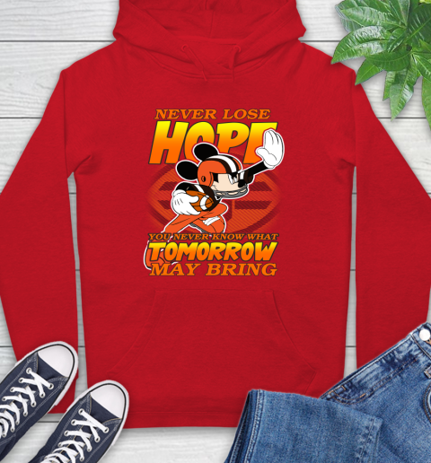 Cleveland Browns NFL Football Mickey Disney Never Lose Hope Hoodie 10