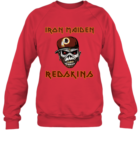 NFL Washington Redskins Iron Maiden Rock Band Music Football Sports Asp9mO7m2TM sweatshirt 35 95 151514 front red