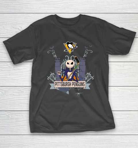 NHL Pittsburgh Penguins Hockey Jack Skellington Halloween T-Shirt