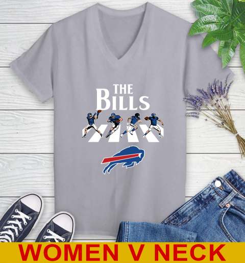 NFL Football Buffalo Bills The Beatles Rock Band Shirt Women's V-Neck T-Shirt 4