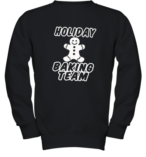 Holiday Baking Team Gingerbread Cookie Slouchy Off Shoulder Oversized Youth Sweatshirt