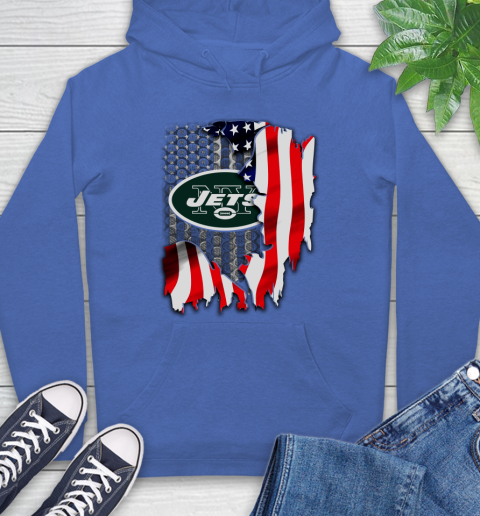 New York Jets NFL Football American Flag Hoodie 9