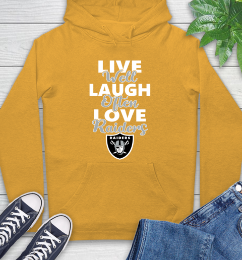 NFL Football Oakland Raiders Live Well Laugh Often Love Shirt Hoodie 2