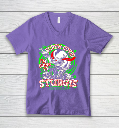 Screw Covid I'm Going to Sturgis 2020 V-Neck T-Shirt 8