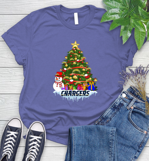 Los Angeles Chargers Merry Christmas NFL Football Sports Women's T-Shirt 11