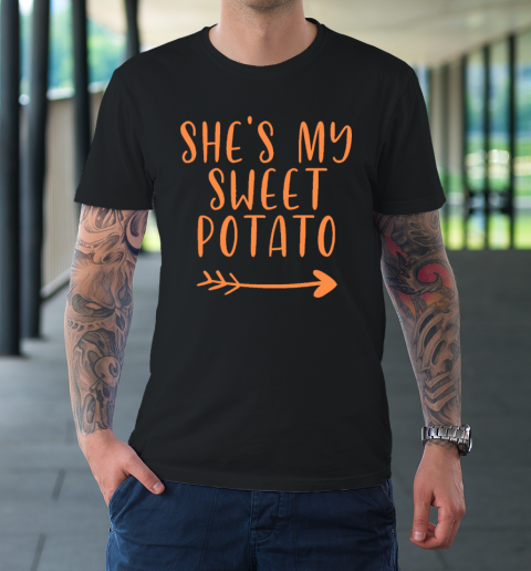 Thanksgiving Matching Couple She's My Sweet Potato I Yam Set T-Shirt