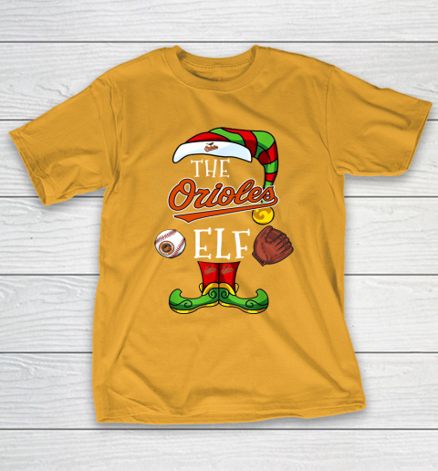 Baltimore Orioles Christmas ELF Funny MLB T-Shirt 2