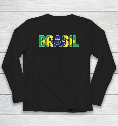 Brasil Flag Brazilian Soccer Fan Long Sleeve T-Shirt