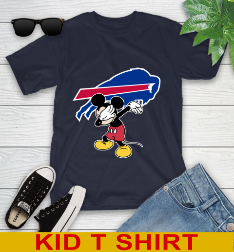 Buffalo Bills NFL Football Dabbing Mickey Disney Sports Youth T-Shirt 3