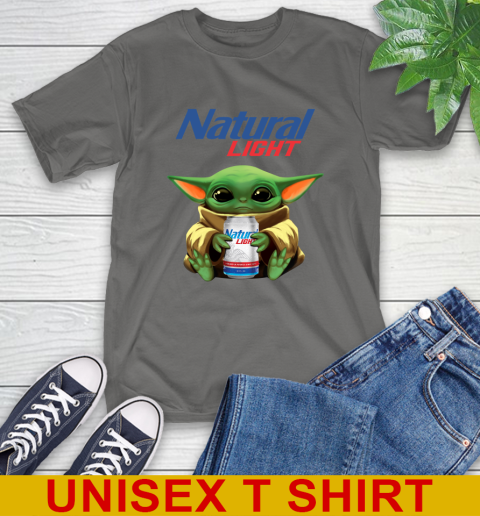 Star Wars Baby Yoda Hugs Natural Light Beer Shirt 8