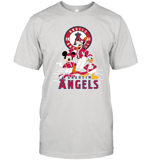 Los Angeles Angels Mickey Donald And Goofy Baseball Unisex Jersey Tee