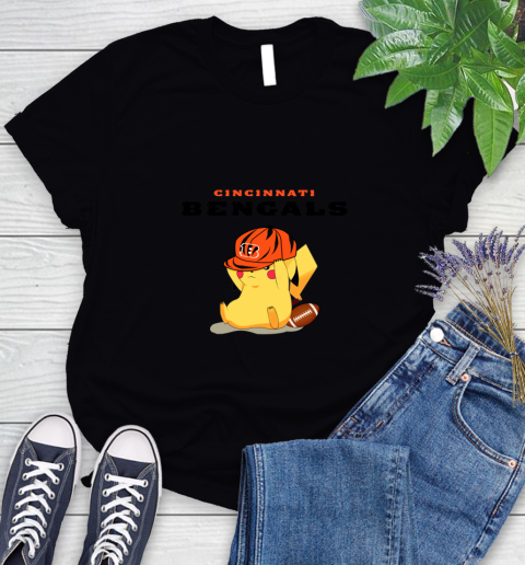 NFL Pikachu Football Sports Cincinnati Bengals Women's T-Shirt 2