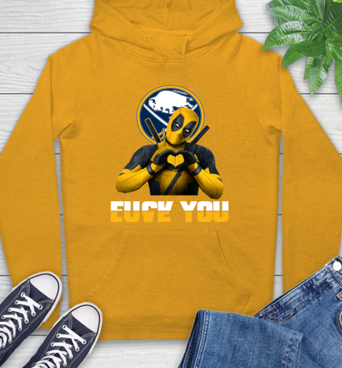 NHL Buffalo Sabres Deadpool Love You Fuck You Hockey Sports Hoodie 2