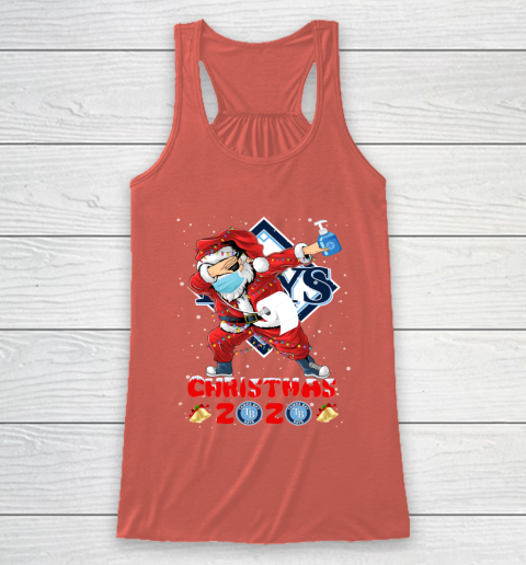 Tampa Bay Rays Funny Santa Claus Dabbing Christmas 2020 MLB Racerback Tank 3