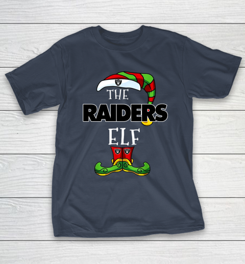 Oakland Raiders Christmas ELF Funny NFL T-Shirt 3