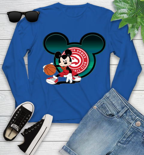 NBA Atlanta Hawks Mickey Mouse Disney Basketball Youth Long Sleeve 9