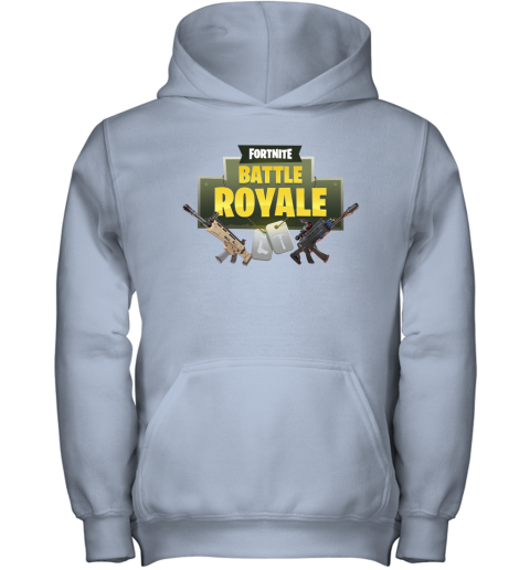4op8 fortnite battle royale logo with assault rifle shirts youth hoodie 43 front light pink