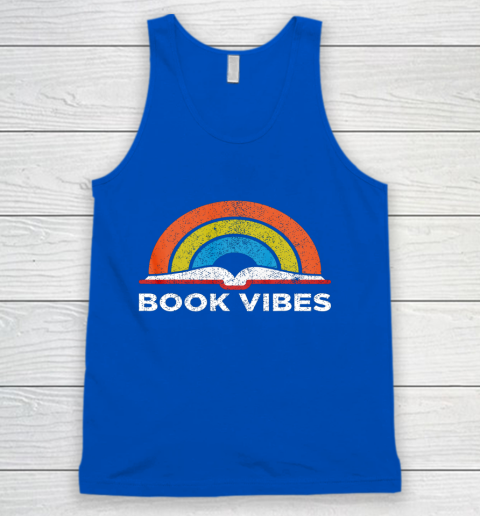 Reading Rainbow t shirt Vintage Retro Book Vibes Rainbow Gift for Reading Lovers Tank Top 4
