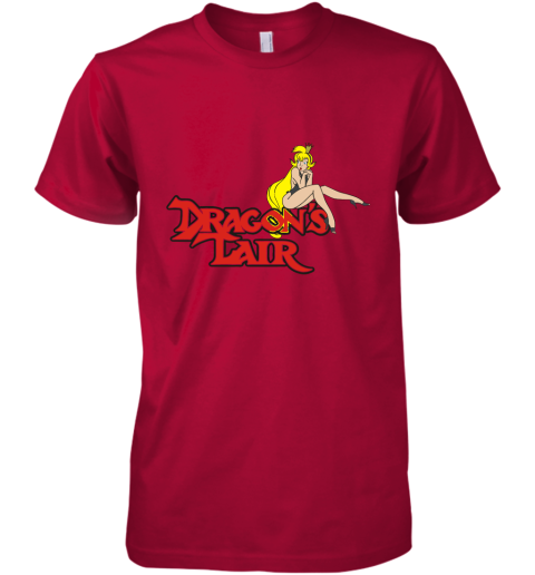 b9so dragons lair daphne baseball shirts premium guys tee 5 front red