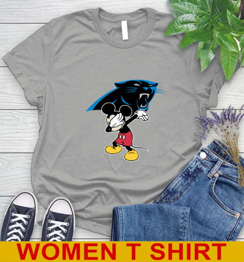 Carolina Panthers NFL Football Dabbing Mickey Disney Sports Women's T-Shirt 11