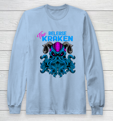 Kraken Sea Monster Vintage Release the Kraken Giant Kraken Long Sleeve T-Shirt 5
