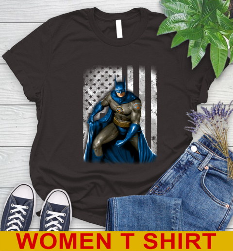 New York Knicks NBA Basketball Batman DC American Flag Shirt Women's T-Shirt 9