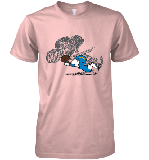 Los Angeles Chargers Snoopy Plays The Football Game Premium Men's T-Shirt
