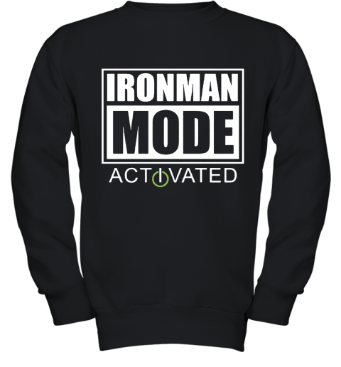 Triathlon Ironman Mode Activated Youth Sweatshirt