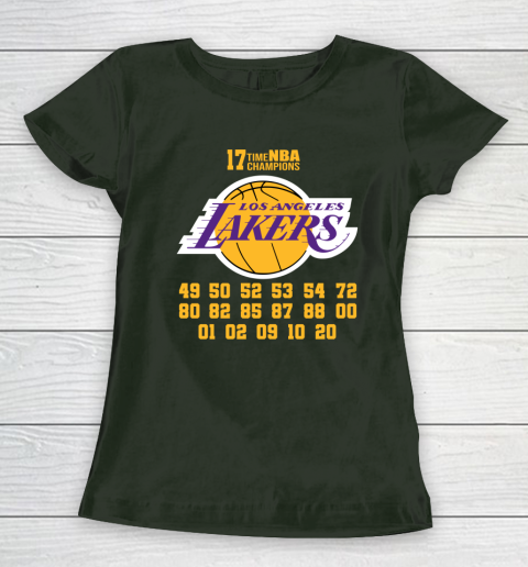 Los Angeles Lakers Finals Champions 17 Time Nba Champions Women's T-Shirt 4