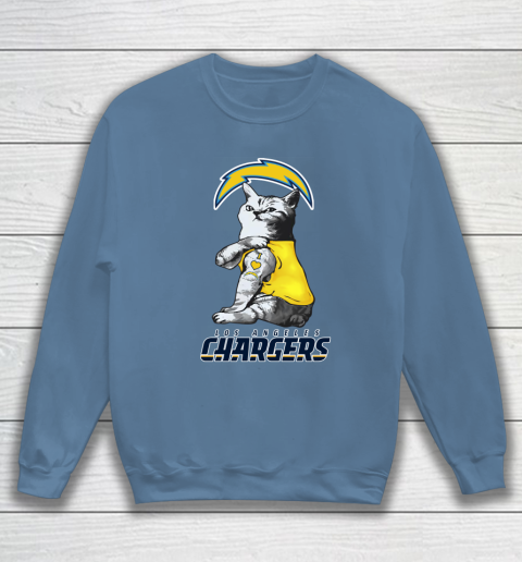 NFL Football My Cat Loves Los Angeles Chargers Sweatshirt 6