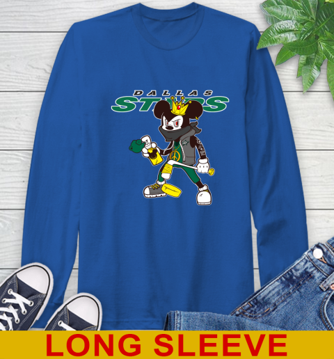 Dallas Stars NHL Hockey Mickey Peace Sign Sports Long Sleeve T-Shirt 9