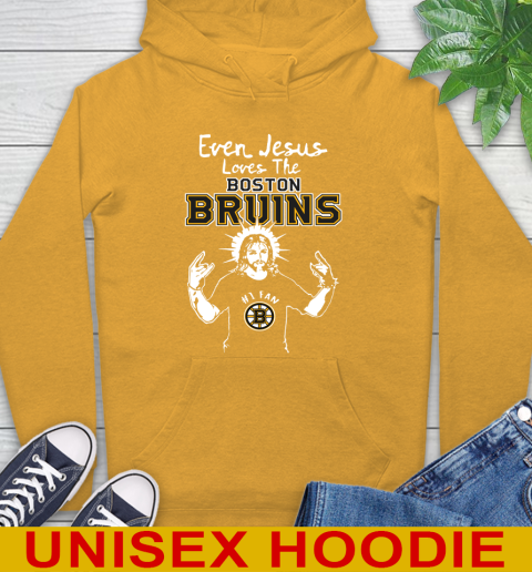 Boston Bruins NHL Hockey Even Jesus Loves The Bruins Shirt Hoodie 2