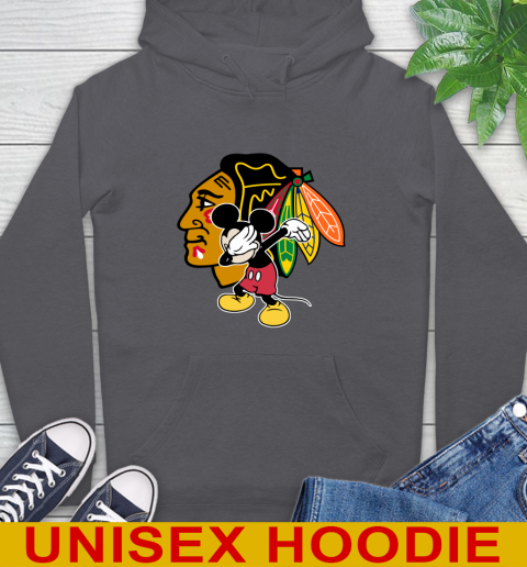 Chicago Blackhawks NHL Hockey Dabbing Mickey Disney Sports Hoodie 7