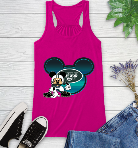 NFL New York Jets Mickey Mouse Disney Football T Shirt Racerback Tank 8