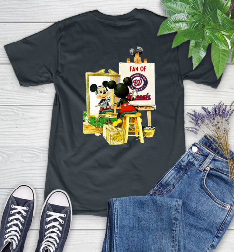 MLB Baseball Washington Nationals Mickey Drawing Shirt 87