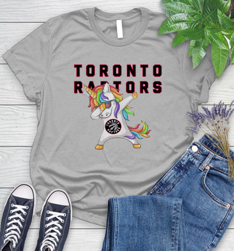 Toronto Raptors NBA Basketball Funny Unicorn Dabbing Sports Women's T-Shirt 5