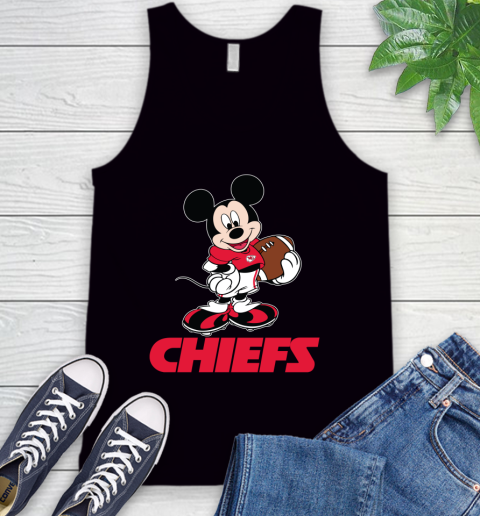 NFL Football Kansas City Chiefs Cheerful Mickey Mouse Shirt Tank Top
