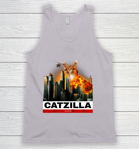 CATZILLA  Funny Kitty Tshirt for Cat lovers to Halloween Tank Top 3