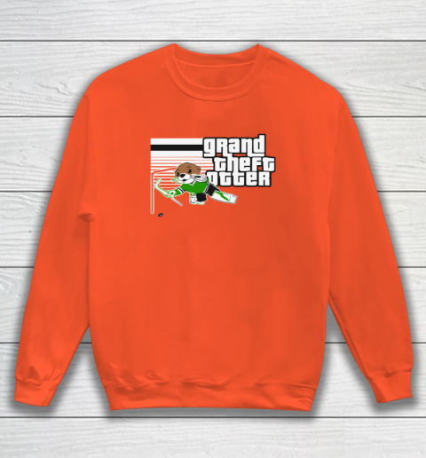 Jake Oettinger Grand Theft Otter Dallas Hockey Sweatshirt 2