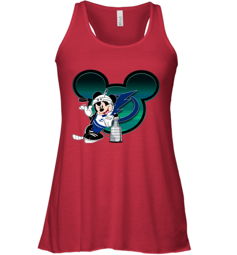 NHL Tampa Bay Lightning Stanley Cup Mickey Mouse Disney Hockey T Shirt E0VySx8IDX8 flowy tank 32 95 151514 front red