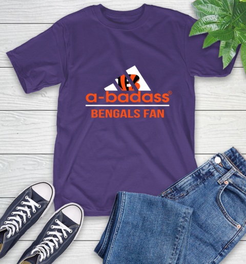 NFL A Badass Cincinnati Bengals Fan Adidas Football Sports 1 T-Shirt 5