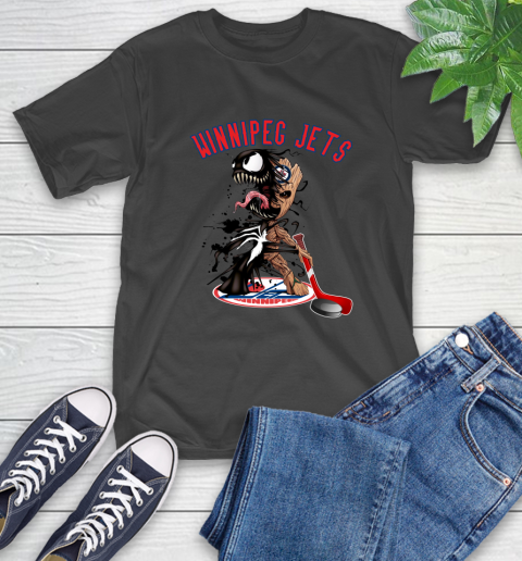 NHL Winnipeg Jets Hockey Venom Groot Guardians Of The Galaxy T-Shirt 2