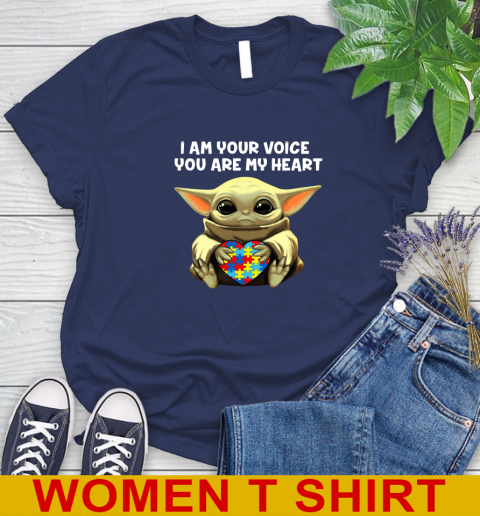 I Am Your Voice You Are My Heart Baby Yoda Autism Awareness Shirt 96