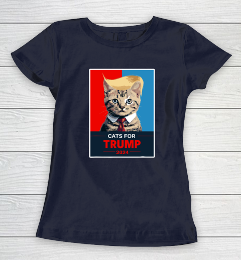 Cats For Trump 2024 Election Women's T-Shirt 2