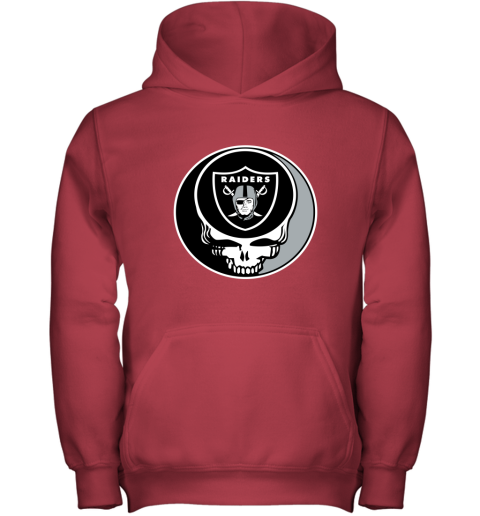 NFL Oakland Raiders Grateful Dead Rock Band Football Sports pvJon4Lu5pU youth hoodie 43 95 151514 front red